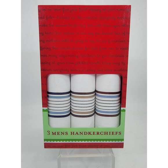 Pierre Cardin Other - Box of Pierre Cardin 100% Cotton, 3 Men's Fine Handkerchiefs, Sealed New in Box